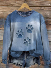 Damen Jeans pfote Sweatshirt